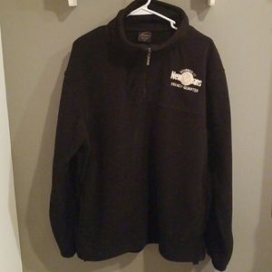 Mens black fleece quarter zip, French quarter